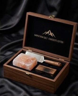 Founder's Edition box open on dark satin