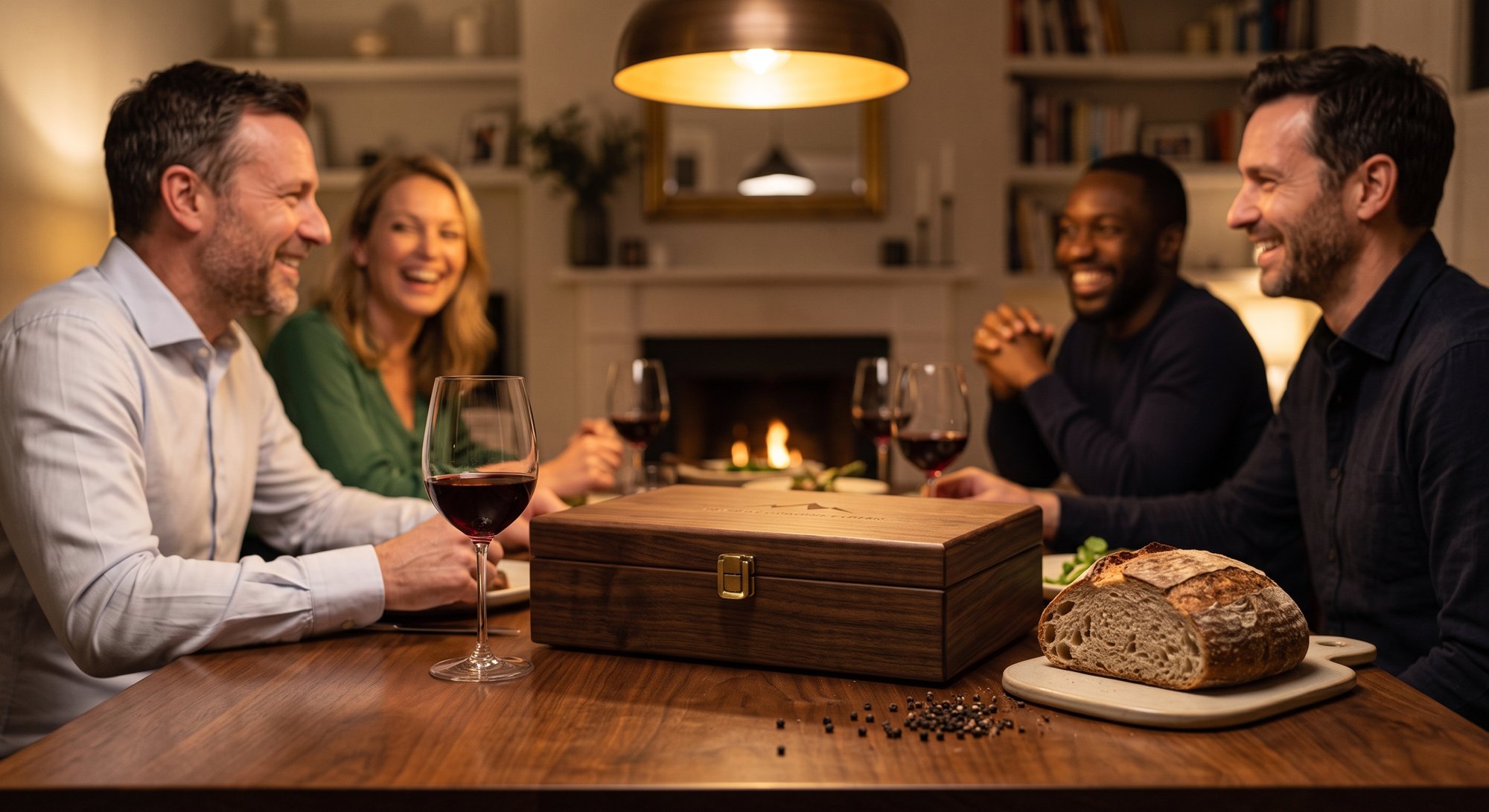 Elegant dinner party setting with Carpathian Salt